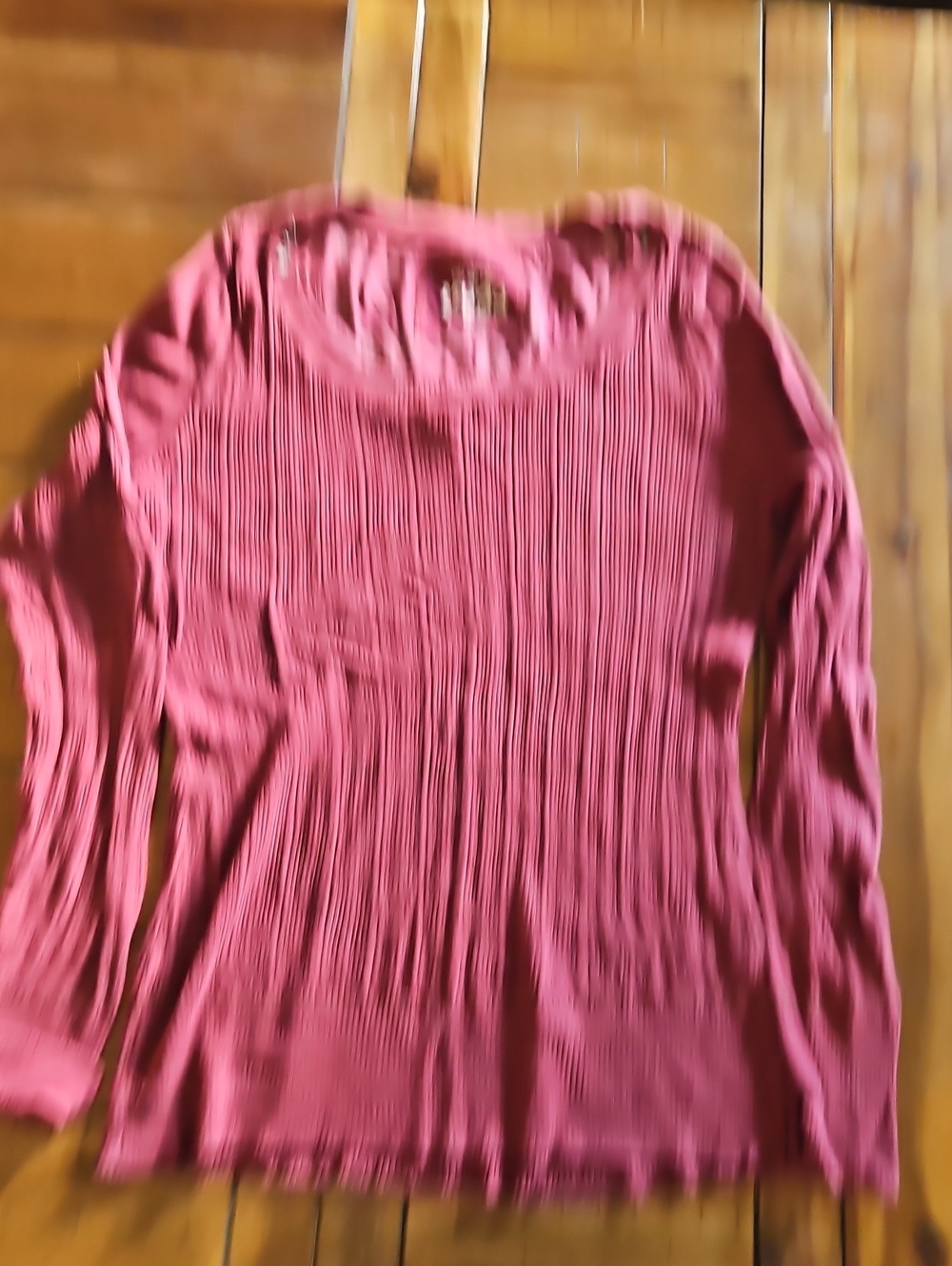 Mudd Ribbed Long Sleeve Top in Dusty Rose